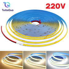 Striscia LED 220V COB Alta Luminosità 2835 Decorazioni Luce Bianca Adesiva