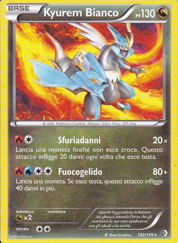 Carta pokemon kyurem - carta,