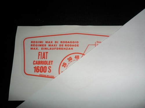 Fiat osca 1600s adesivo - fiat,