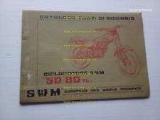 SWM 50 - 80 TL TRIAL 1981 catalogo ricambi TELAIO originale FRAME Parts Catalog