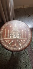 Tavolino in palissandro anglo-indiano Taj Mahal vintage