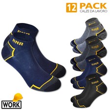 Set 12 Paia Fantasmini Uomo Calzini Cotone Lavoro Calze Rinforzante 40/46 VEQUE