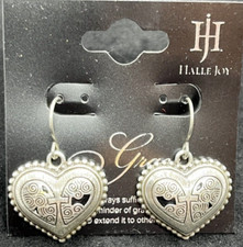 Earrings - Silver Hearts With