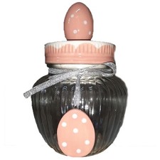 Barattolo contenitore per biscotti porta uova di pasqua decorazioni pasquali arr