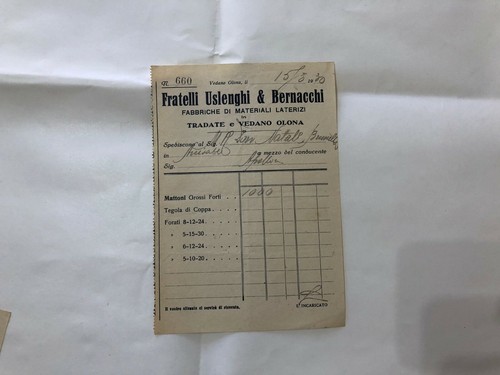 Ricevuta fratelli uslenghi - ricevuta,