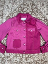 giacca corta donna Ganni denim rosa a contrasto vestibilità migliore taglia 6