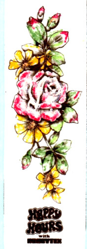 Segnalibro tessuto feltro rose