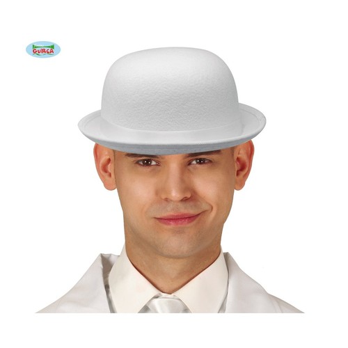 Cappello bombetta bianco - a,