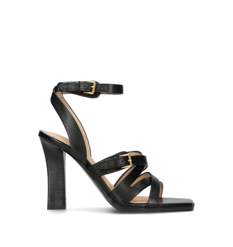 Guess sandalo donna nero pelle - guess,
