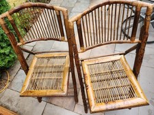 Sedie pieghevoli in rattan di