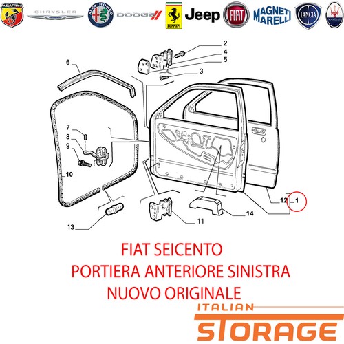 Fiat seicento porta portiera - seicento,