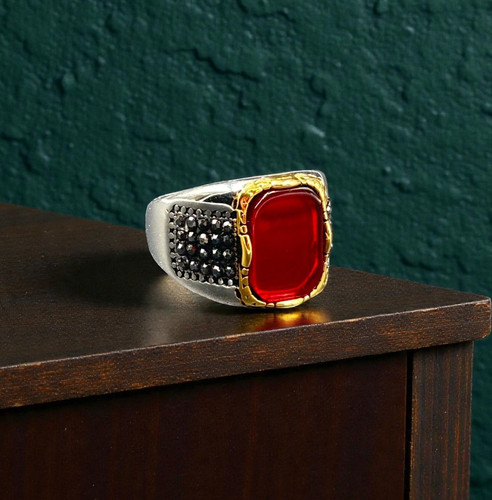 Anello per uomo acciaio - uomo, con
