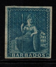 BARBADOS SG10 1852 (1d) BLU