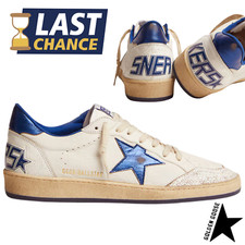 Golden Goose Ball Star Sneakers Uomo Donna Bianche Blu Pelle Vintage 36-45