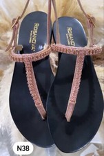 Sandali donna infradito artigianali in cuoio Capri Positano Capresi E Swarovski