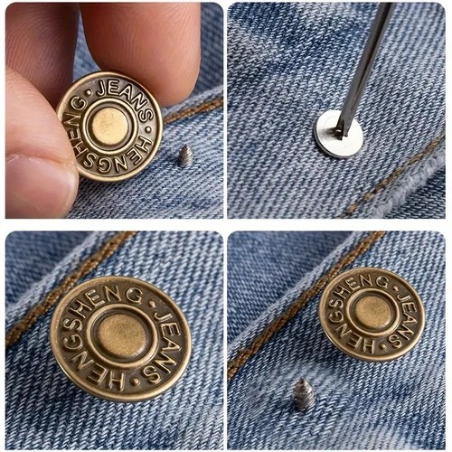 Pezzi bottoni jeans senza - 10,