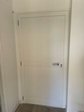 porte in alluminio usata da interni colore bianco N.2 con maniglia e serratura