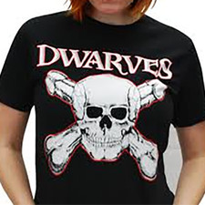 T-shirt nera vintage Dwarves