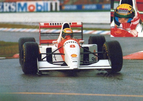Cartolina ayrton senna - ayrton, mclaren