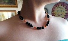 Collana Corallo Sciacca e Onice Nero 