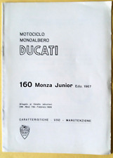 RL139] OPUSCOLO MOTOCICLO MONOALBERO DUCATI 160 MONZA JUNIOR 1967 Motociclismo