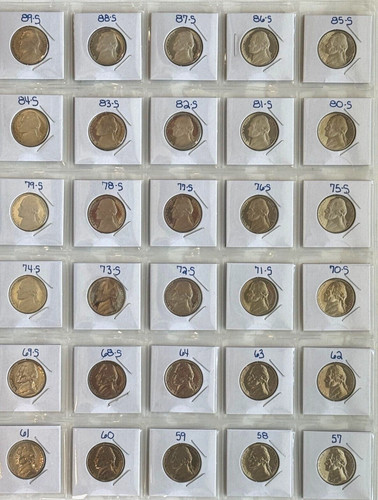 Set completo jefferson nickel - jefferson,