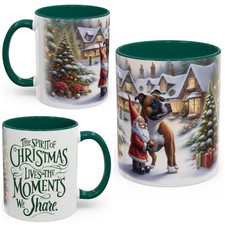 Magical Christmas Staffordshire Bull Terrier & Gnome Mug, Staffie Christmas Mug
