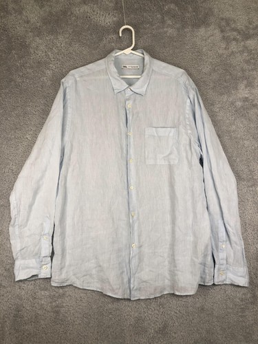 Zara camicia uomo 100 lino - uomo, 100%