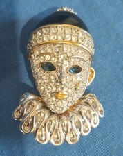 Spilla Pierrot Swarovski Vintage Anni 90