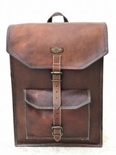 Zaino vintage in vera pelle artigianale Bull borsa per laptop borsa vintage f...