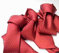 CRAVATTA rossa A POIS bianchi