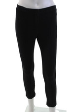 Pantalone donna Sport Max cotone vita alta plissettato slim gamba dritta nero taglia XS