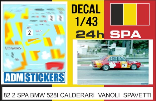 Decal 24h spa 1982 - spa, 2