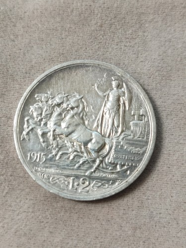 Lire argento 1915 quadriga - 2,