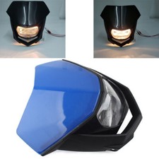1 Pz Carena Faro Proiettore Universale Blu per Supermoto Bici Sporca