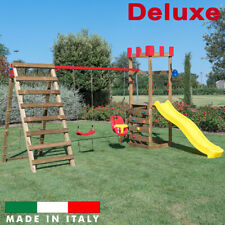 Parco Giochi Torre Sole scivolo + Sartia + Altalena con 1 sed.lib e 1 sed.gab