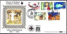 Gran Bretagna 1981 Natale Disegno Bambini Religione Chiesa FDC