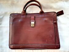 CARTELLA IN PELLE ARTIGIANALE PORTADOCUMENTI CON SCOMPARTI E LAMPO 