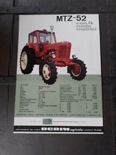 Brochure Trattore OCRIM BELARUS MTZ-50 52 2 e 4 RUOTE MOTRICI 4x4 originale 