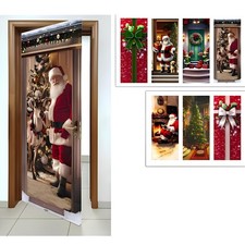 Decorazione Natalizie per Porta Copertura Babbo Natale 90x215 cm Casa Ufficio