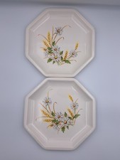 2 X Piatti Vintage Ceramica Olympia S.A. ESAGONO Disegno Floreale