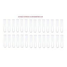 set 30 fiale in vetro provetta