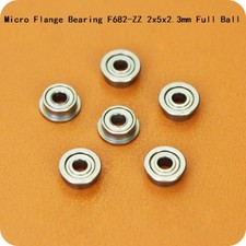 Cuscinetto a sfera micro flangia scanalatura profonda F682-ZZ 2x5x2,3 mm cuscinetto a sfera completo acciaio 