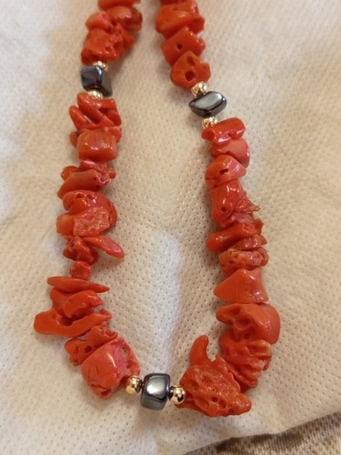Collana corallo rosso vintage - corallo,