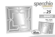Specchio quadrato bianco - specchio,