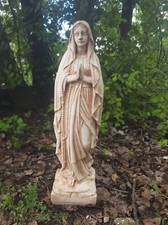 STATUA SCULTURA DELLA MADONNA DI LOURDES DA GIARDINO PER ESTERNO IN CEMENTO 