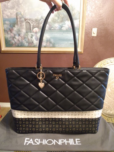 Black pollini quilted leather - black,