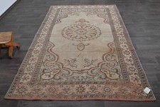 Tappeto vintage turco Oushak 6x9 kilim tappeto anatolico fatto a mano decorazione boho RAME
