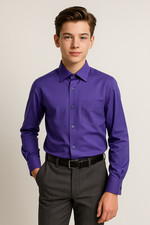 Camicia viola da sposa formale