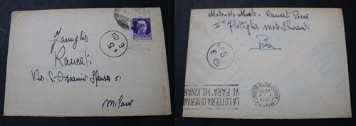 Lettera annullo muto della - annullo,